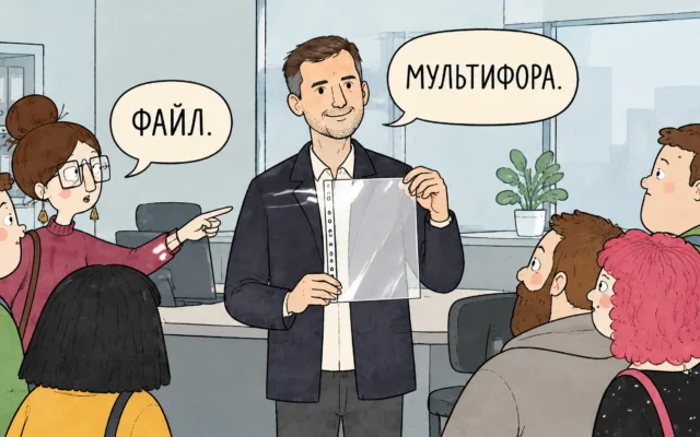Файл или мультифора. Какое слово выдаёт человека